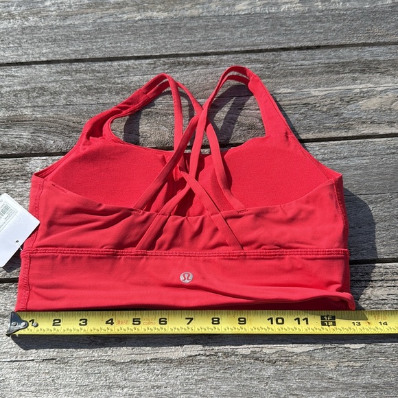 Lululemon Energy Longline Bra B–D Cups Red Glow size 8 NWT SPORTS BRA - Picture 4 of 9
